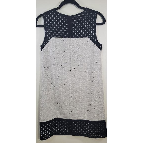 Ann Taylor Dress Womens Size 2 Tweed Eyelet Dressy Sleek Refined Preppy Corpcore - Picture 3 of 7